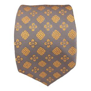 CHARVET Beige Geometric Silk Tie FRANCE 59"/ 3.6" EC